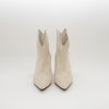 Sofie Schnoor Cream Suede Pointy Ankle Boots
