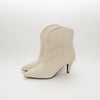Sofie Schnoor Cream Suede Pointy Ankle Boots