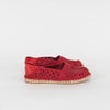 Valentino Red Embroidered Canvas Flat Espadrilles