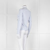 Fabiana Filippi Light Blue White Front Button Long Sleeve Top