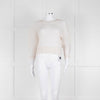 Issey Miyake Off White Crinkled Long Sleeve Top