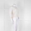 Issey Miyake Off White Crinkled Long Sleeve Top