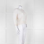 Issey Miyake Off White Crinkled Long Sleeve Top