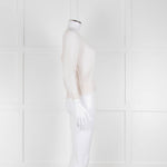 Issey Miyake Off White Crinkled Long Sleeve Top