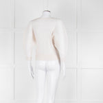 Issey Miyake Off White Crinkled Long Sleeve Top