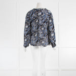 Moliin Blue Black Paisley Print Blouse