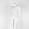 Issey Miyake Off White Crinkled Long Sleeve Top