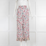 SeeByChloe Floral Trousers with Frilled Trim