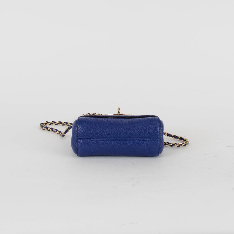 Mulberry Blue Leather Mini Lily Bag