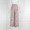 SeeByChloe Floral Trousers with Frilled Trim