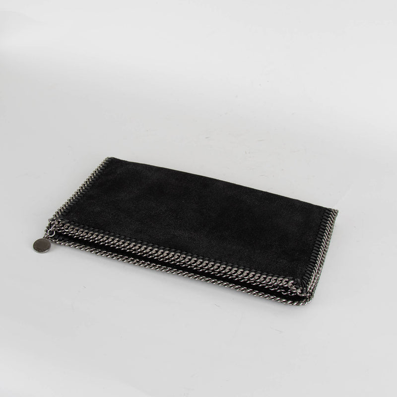 Stella McCartney Black Falabella Fold Over Clutch
