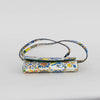 Dolce & Gabbana White Blue Yellow Sicily Print Clutch Bag With Strap