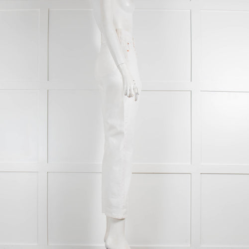 Raey White Denim Straight Jeans