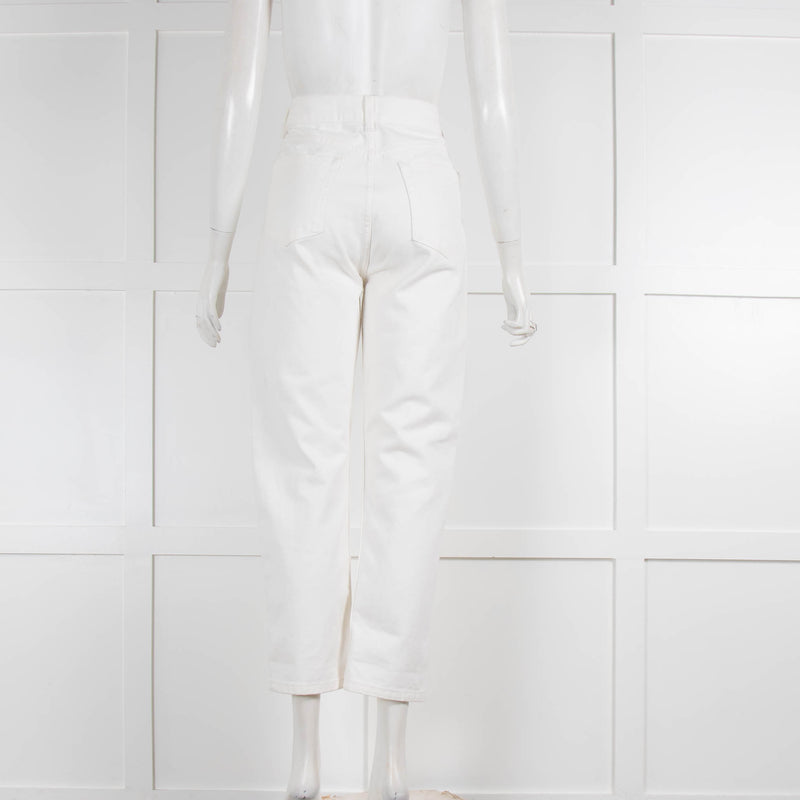 Raey White Denim Straight Jeans