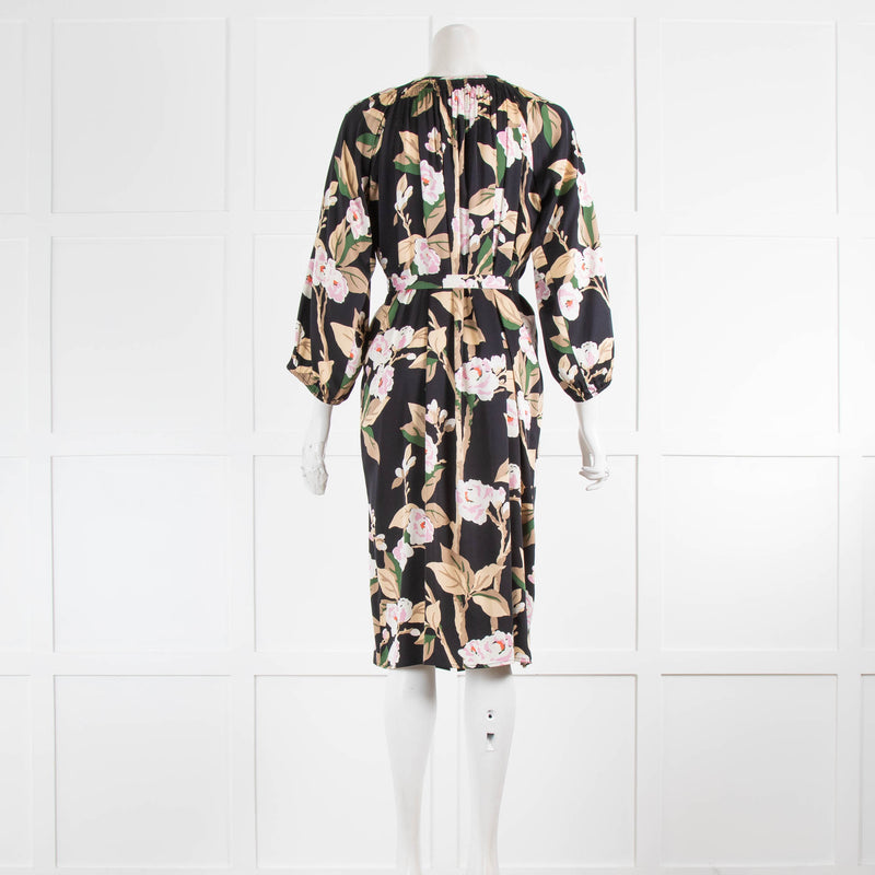 Tucker Long Floral Shirt Dress With Belt