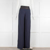 Amanda Wakeley Navy Wide-leg Trousers