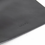 Loewe Black Leather Silver Hardware Pouch Bag
