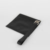 Loewe Black Leather Silver Hardware Pouch Bag