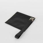 Loewe Black Leather Silver Hardware Pouch Bag