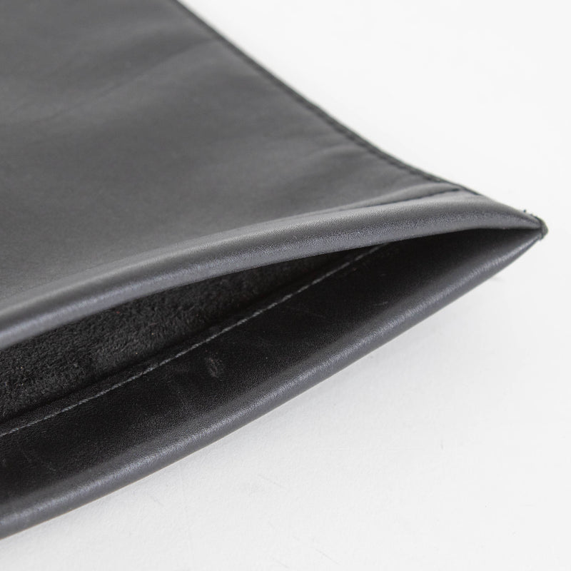 Loewe Black Leather Silver Hardware Pouch Bag