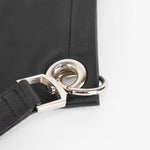 Loewe Black Leather Silver Hardware Pouch Bag