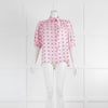 Lisou Pink Silk Shirt With Floral Print
