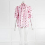 Lisou Pink Silk Shirt With Floral Print