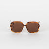 Chloe Brown Faux Tortoise Shell Square Frame Havana Sunglasses