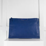 Givenchy Blue Grained Medium Antigona Clutch