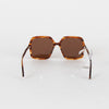 Chloe Brown Faux Tortoise Shell Square Frame Havana Sunglasses