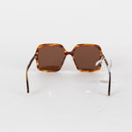 Chloe Brown Faux Tortoise Shell Square Frame Havana Sunglasses