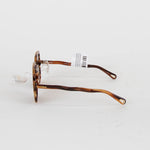 Chloe Brown Faux Tortoise Shell Square Frame Havana Sunglasses
