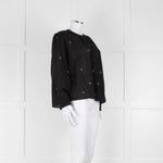 Indi & Cold Black Floral Button Up Front