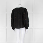 Indi & Cold Black Floral Button Up Front
