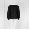 Indi & Cold Black Floral Button Up Front