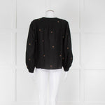 Indi & Cold Black Floral Button Up Front
