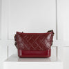 Chanel Bordeaux Gabrielle Aged Calfskin Leather Small Bag