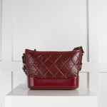 Chanel Bordeaux Gabrielle Aged Calfskin Leather Small Bag