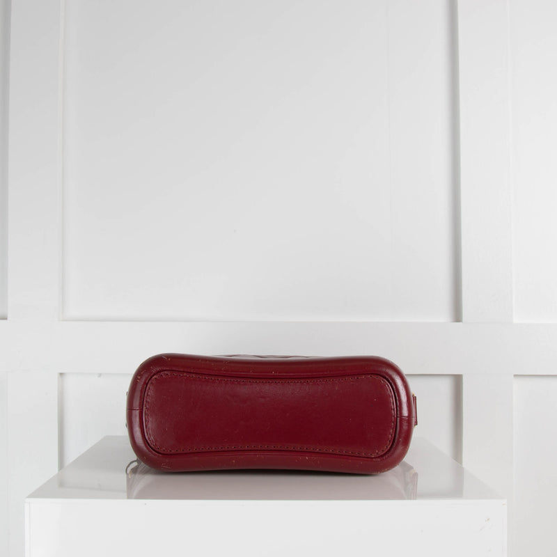 Chanel Bordeaux Gabrielle Aged Calfskin Leather Small Bag