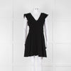 Ba&sh Black Deep V Neck Cap Sleeves Mini Dress