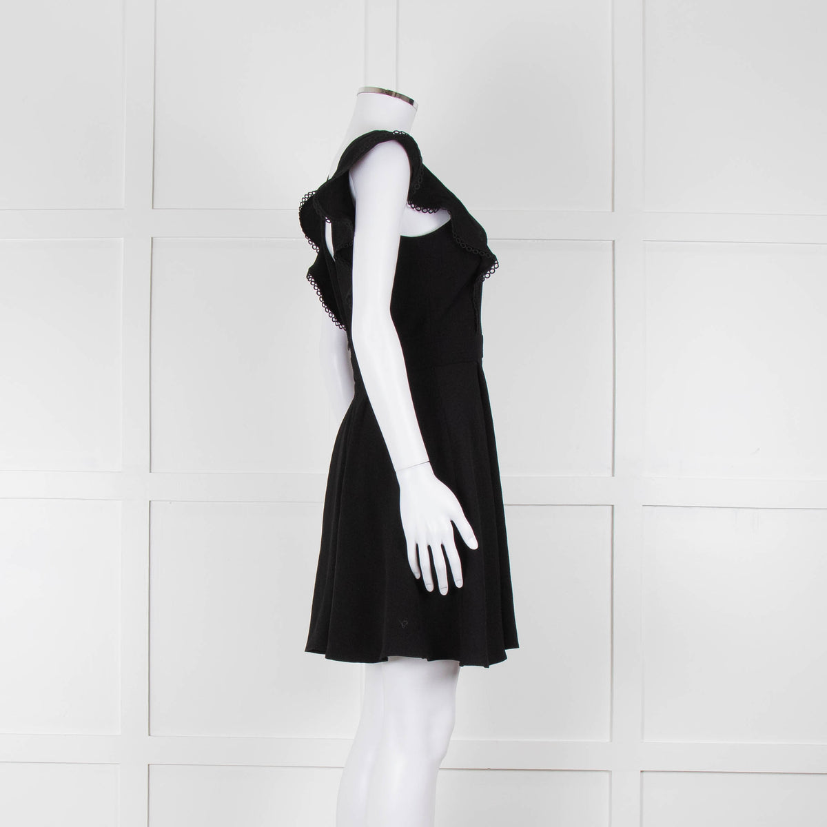 Ba&sh Black Deep V Neck Cap Sleeves Mini Dress