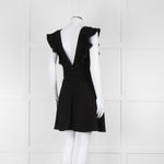 Ba&sh Black Deep V Neck Cap Sleeves Mini Dress