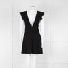 Ba&sh Black Deep V Neck Cap Sleeves Mini Dress