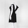 Ba&sh Black Deep V Neck Cap Sleeves Mini Dress