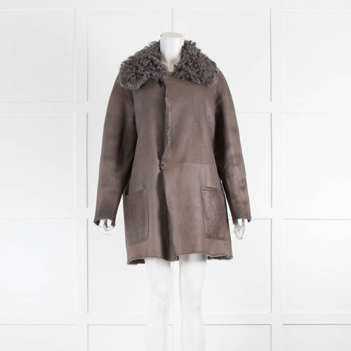 Gushlow & Cole Grey Sheepskin Coat Reversible