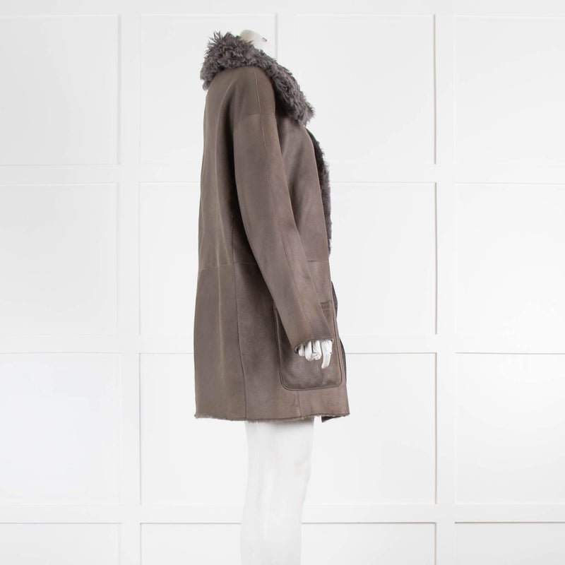 Gushlow & Cole Grey Sheepskin Coat Reversible