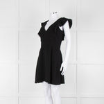Ba&sh Black Deep V Neck Cap Sleeves Mini Dress