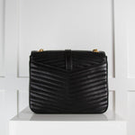 Saint Laurent Black Sulpice Double Flap Cross Body Bag