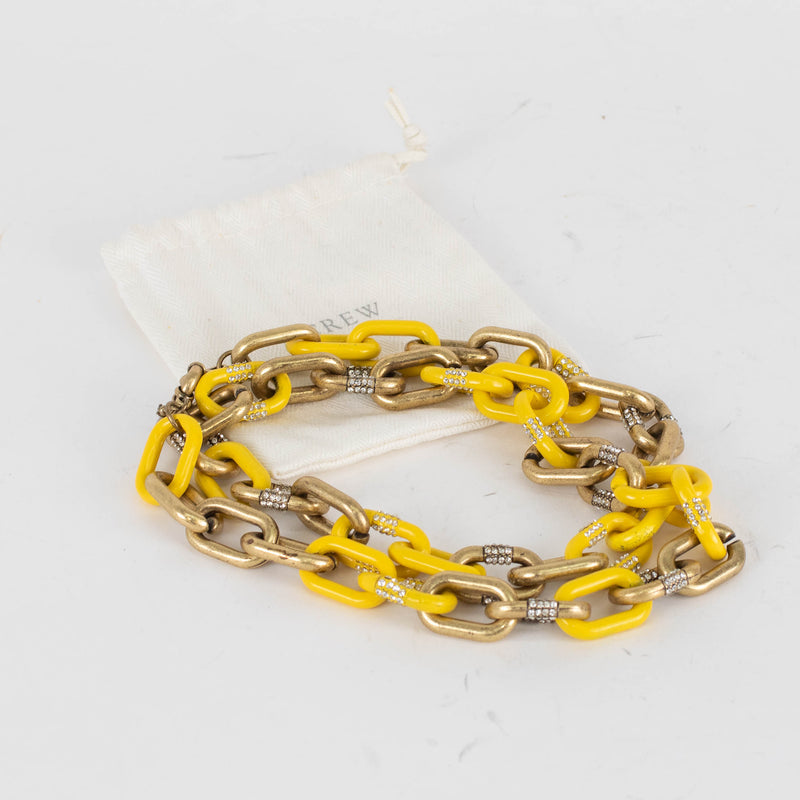 J Crew Gold Yellow Chain Link Necklace