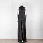 Nicholas Black Gold Chain Halter Neck Maxi Dress